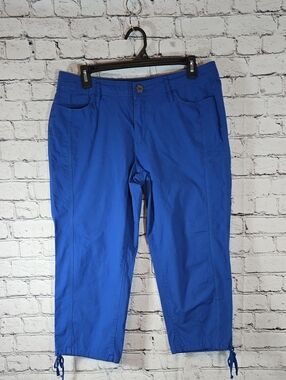 DKNY Cobalt Blue Drawstring Hem Capris Size 10